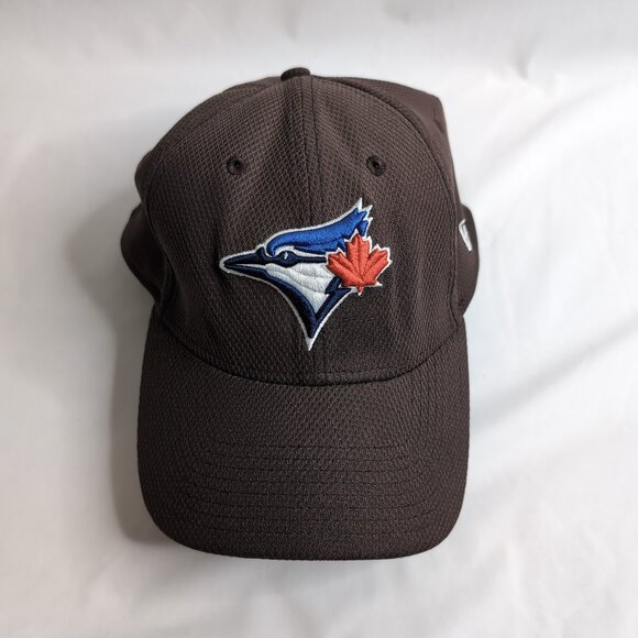 MLB Genuine Blue Jays Brown Texture Baseball Cap NEW ERA Spell Logo, L/XL - Picture 1 of 6